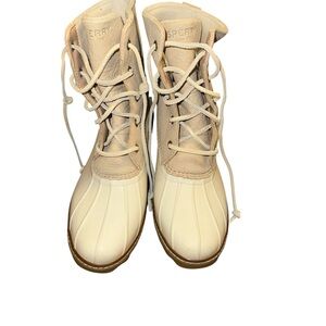 Sperry Women's Beige and Cream Winter Boots